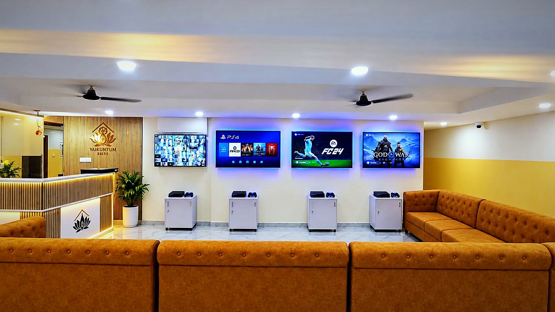 PS4 gaming lounge at Vaikuntum Elite Co-Living
